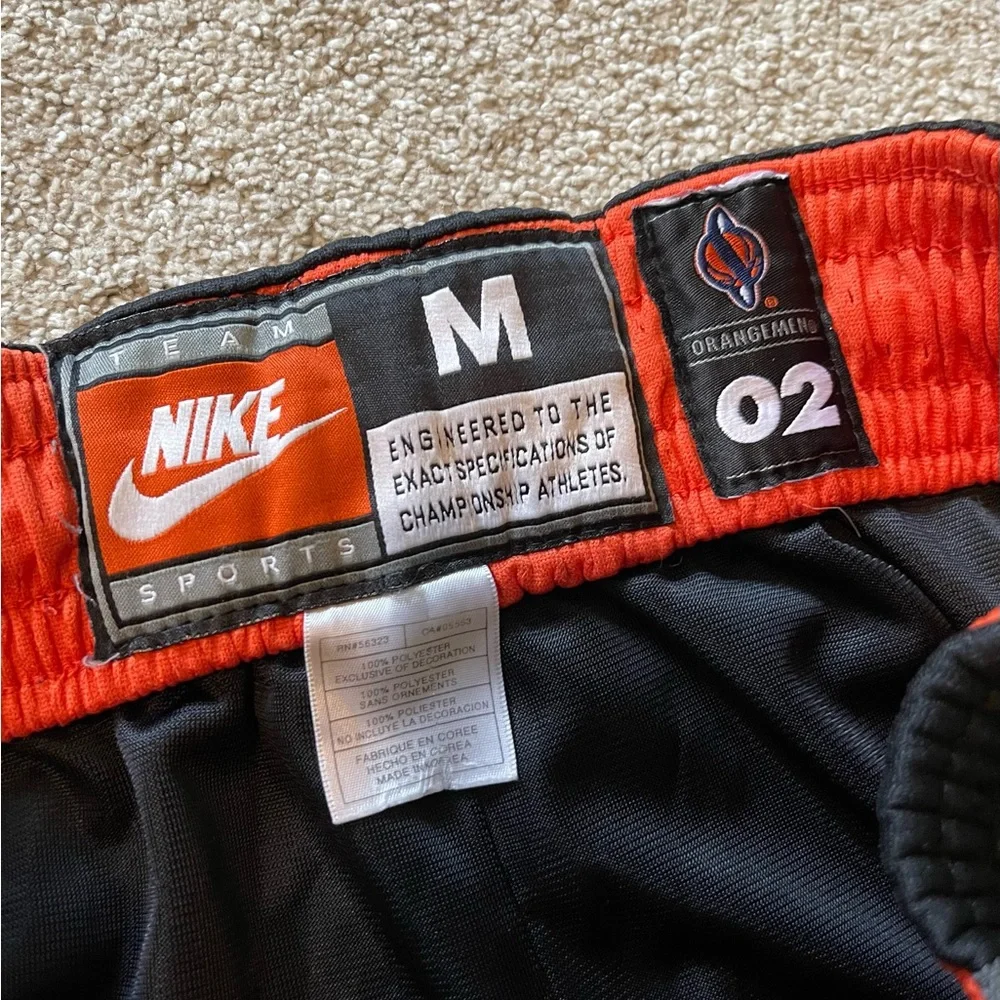 Rare Vintage Nike Syracuse Orangemen Black Basketball Shorts